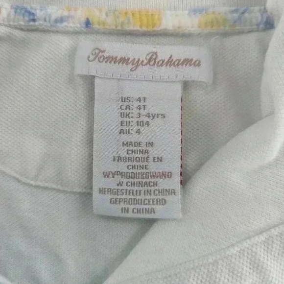 Tommy Bahama Boys Off White Size 4T Collared Short Sleeve Shirt - Picture 3 of 8